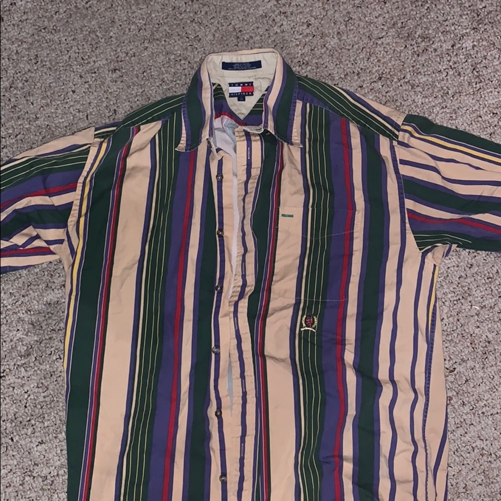 Plaid button down shirt
